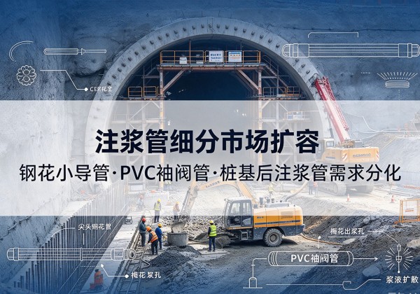 龙港注浆管细分市场扩容，隧道钢花小导管、PVC 袖阀管、桩基后注浆管需求分化